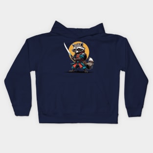 Raccoon Samurai Kids Hoodie